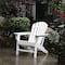 White All Weather Recycled Plastic Outdoor Adirondack Chair